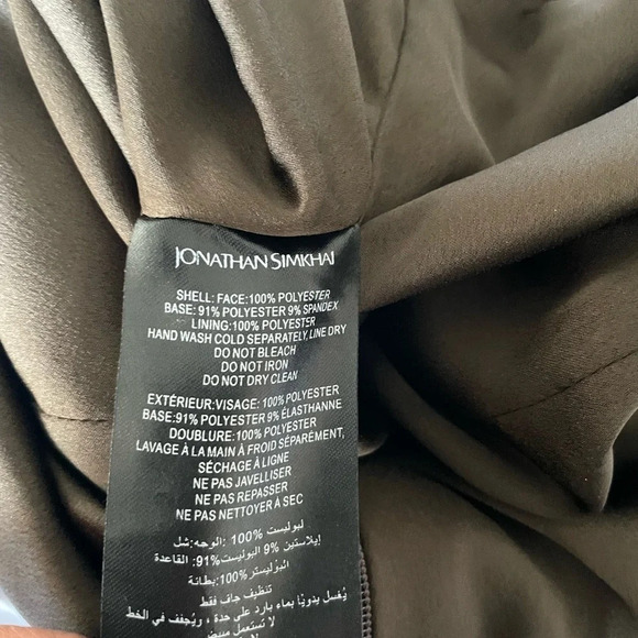 Jonathan Simkhai Allura brown sequin square neck puff sleeve top - Picture 8 of 12